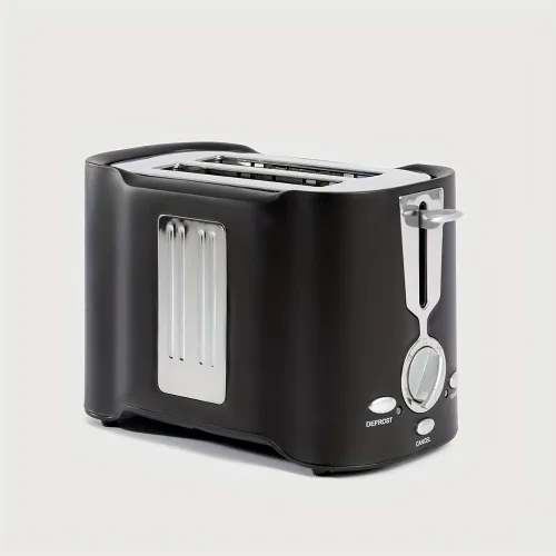 2 Slice Toaster, Quick & Even Results Every Time, Wide Slots Fit Any Size Bread Drop-Down Crumb Tray For Easy Clean Up, Stainless