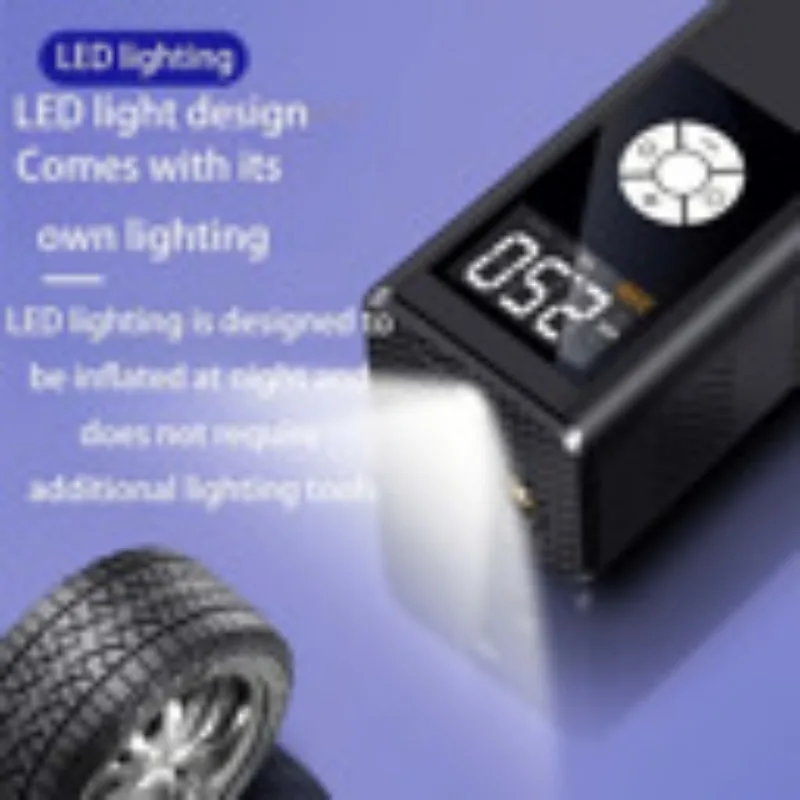 Wireless Car Inflatable  High-power Portable Intelligent Digital Display Inflatable Treasure Multi-function Wireless Charging view 3