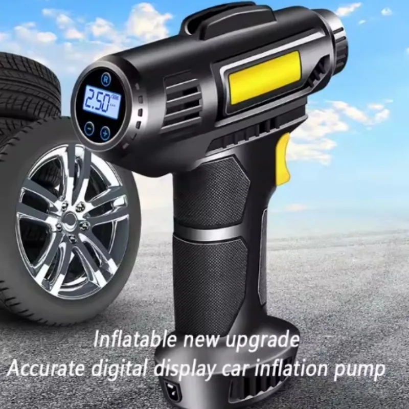 Car Tire Inflator Wireless Intelligent Digital Display Portable Handheld Car Inflator Bicycle view 2