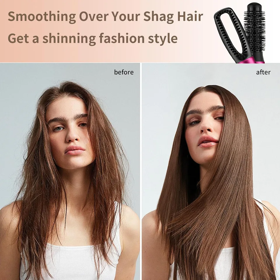 5 In 1 Hair Dryer Brush Kit, Blow Dryer Brush For Drying, Straightening, Volumizing, Curling And Styling Hair - 1000W - Gold view 4