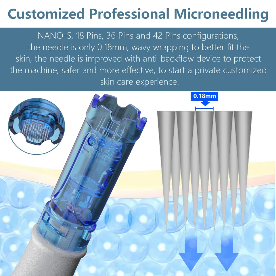 Electric Microneedle Derma Roller Pen With 15pcs Replacement Kit - Microneeding 0.25 Mm Derma Roller Beauty Pen For Women Men Tools view 4
