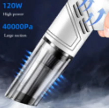White Wireless Automobile Folding Vacuum Cleaner Hand-held High-power Strong Suction Vacuum Cleaner view 4