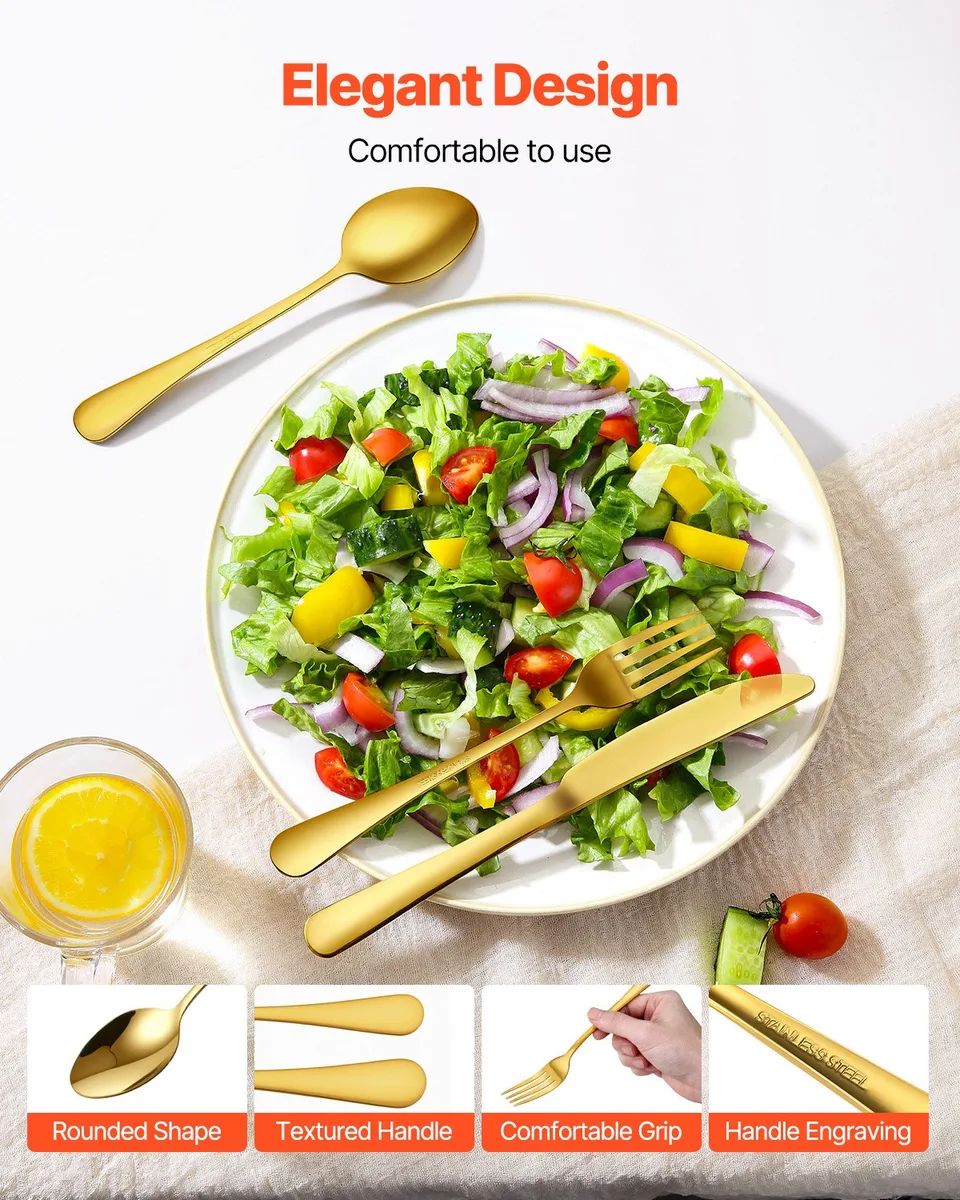 100-Piece Silverware Set Stainless Steel Cutlery Flatware Utensil Kitchen For 20 view 3