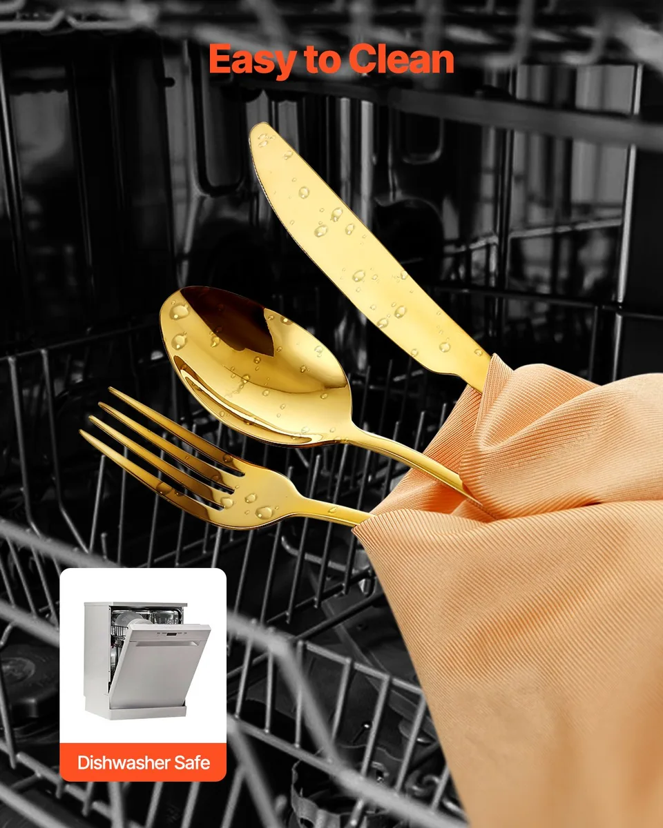 100-Piece Silverware Set Stainless Steel Cutlery Flatware Utensil Kitchen For 20 view 2