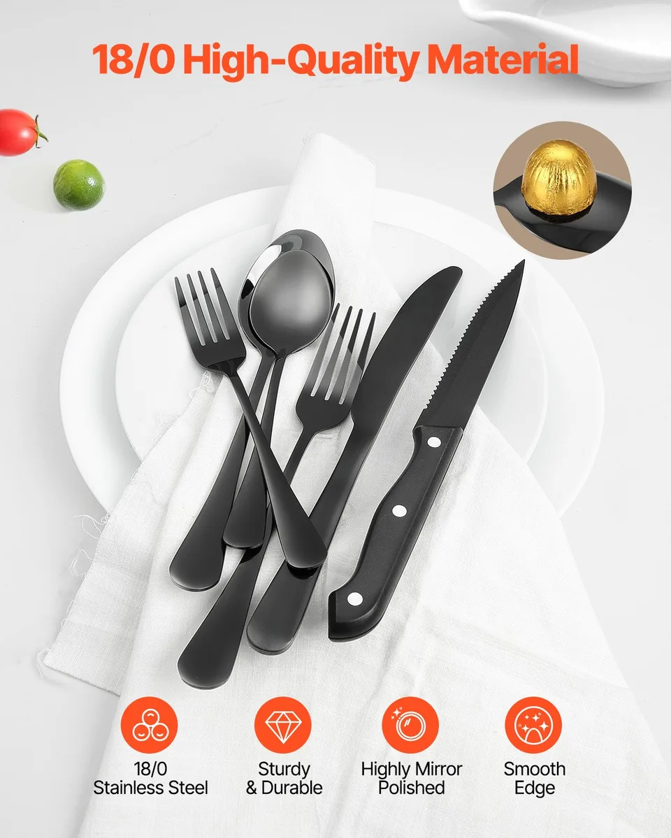 48-Piece Silverware Set Stainless Steel Cutlery Flatware Utensil Kitchen For 8 view 3