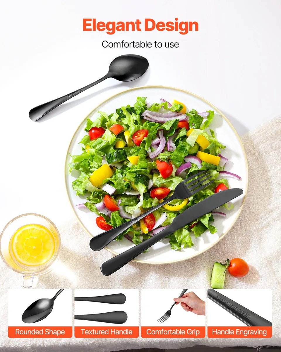 48-Piece Silverware Set Stainless Steel Cutlery Flatware Utensil Kitchen For 8 view 4