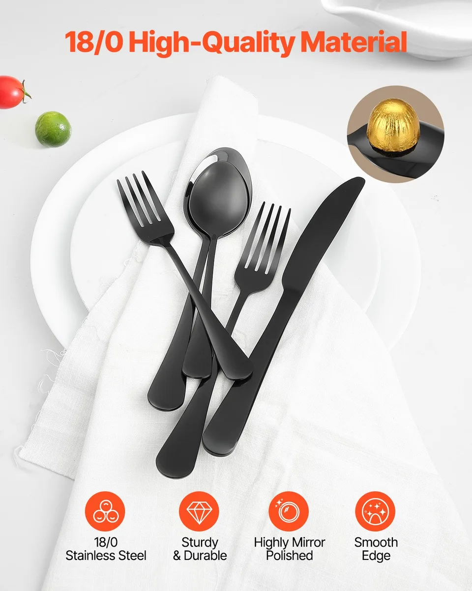 30-Piece Silverware Set Stainless Steel Cutlery Flatware Utensil Kitchen For 6 view 3