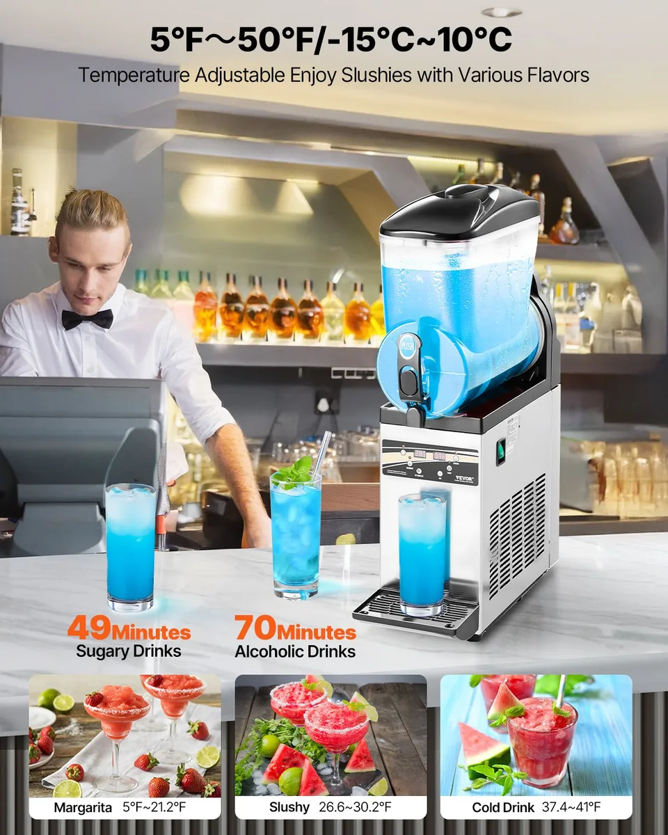Commercial Slushy Machine 15L Margarita Smoothie Frozen Drink Slushie Maker view 2