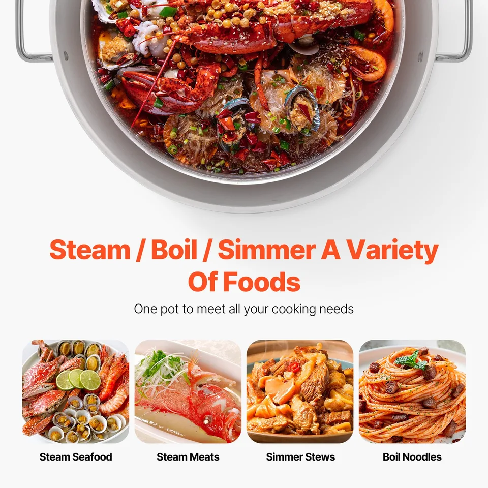 80 Qt Seafood Boiling Kit With Strainer Outdoor Crab Crawfish Cooking Pot view 4