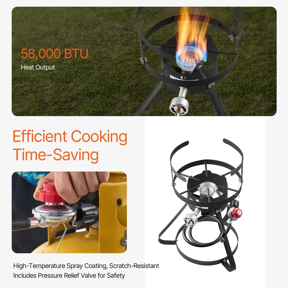 10 Qt Fish And Wing Fryer Aluminum Outdoor Propane Deep Fryer Kit With Basket view 4