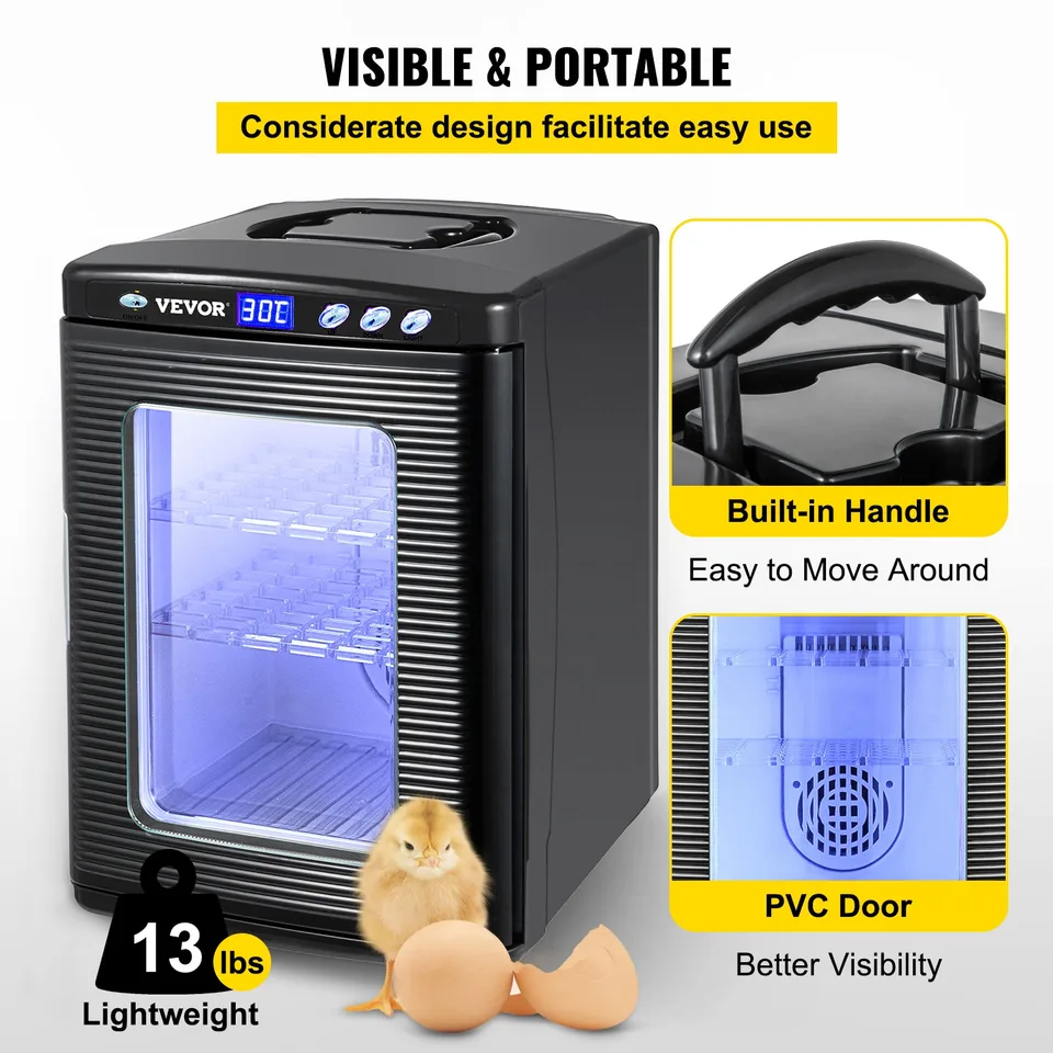 Black Reptile Incubator 25L Scientific Lab Incubator Digital Incubator Cooling And Heating 5-42°C Reptile Egg Incubator 12V/110V Work For view 2