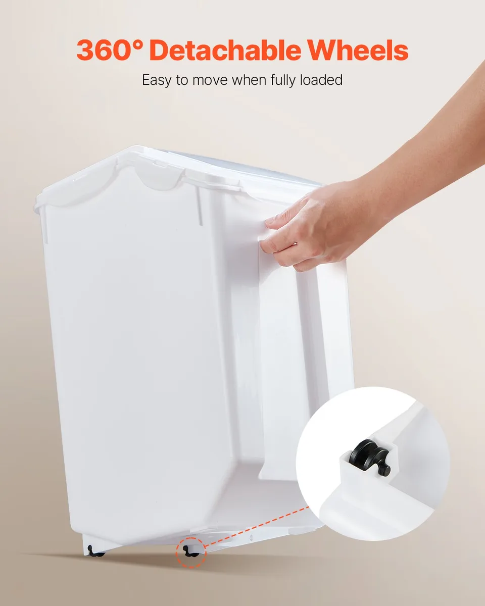 4.5 Gal/20 Lx2 Large Ingredient Storage Container Airtight Kitchen Flour Bin view 4