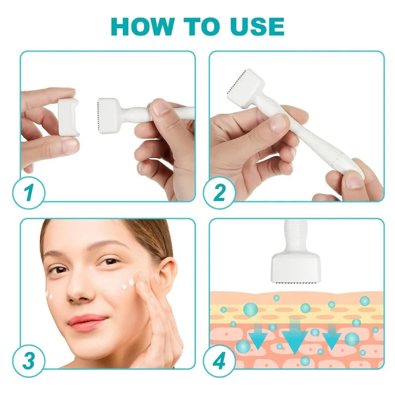 Microneedles Derma Roller - Microneedling Stamp 0.25 Mm, Micro Needle Skin Care Tool For Men And Women Home Use view 4