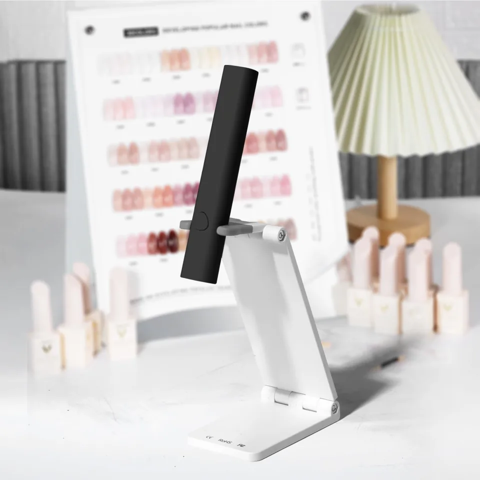 UV Light For Gel Nails, Mini U V LED Nail Lamp Handheld With Stand, Portable Nail Dryer Rechargeable USB Cordless For Fast Drying, Black view 3