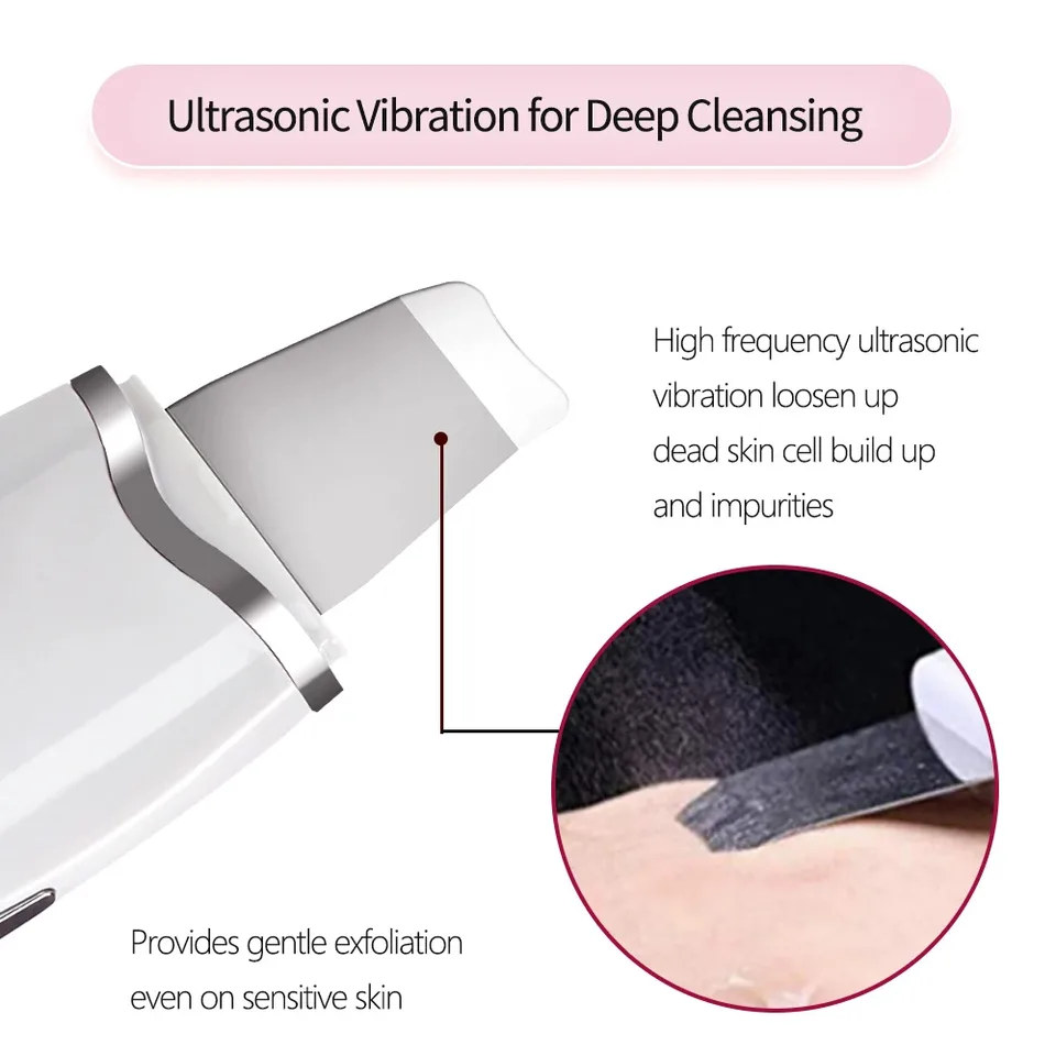 3-in-1 Ultrasonic Facial Spatula For Deep Cleansing, Electric Ultrasonic Skin Scrubber view 3