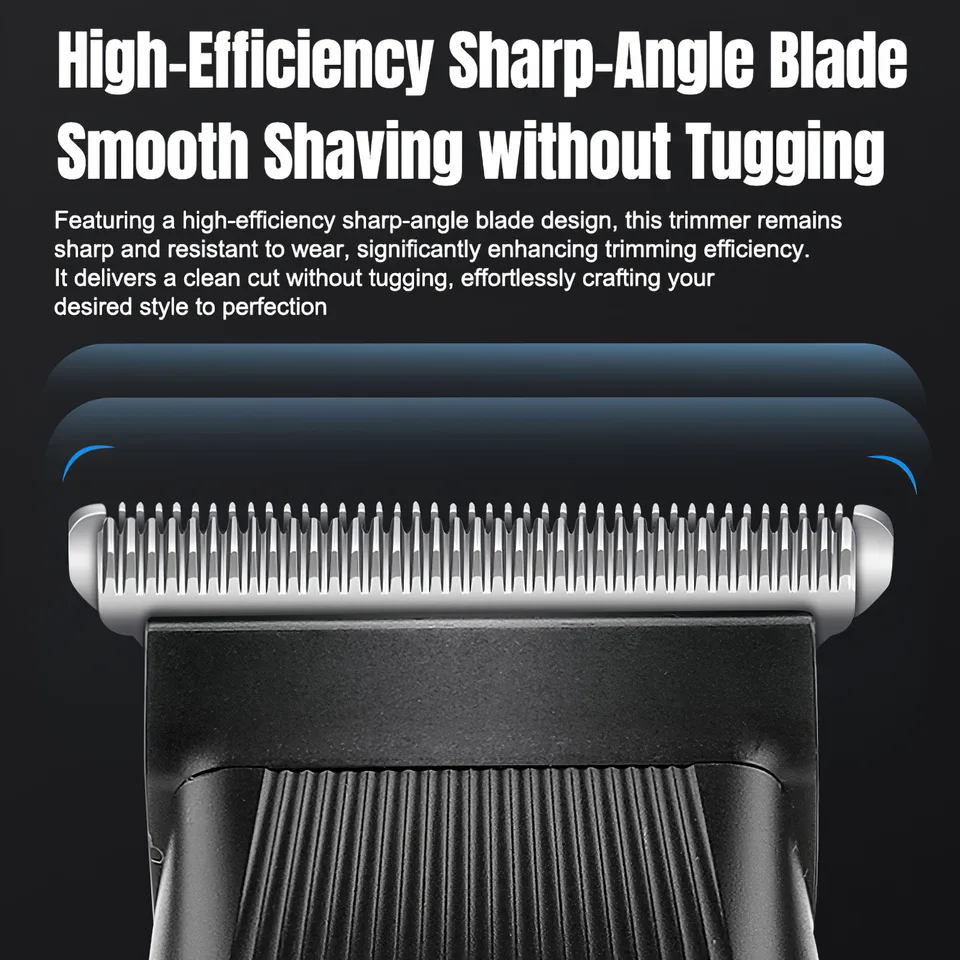 Beard Trimmer, 3 In 1 Hair Clippers And Mens Grooming Kit, Face, Nose, Ear Hair Trimmer - Black view 4