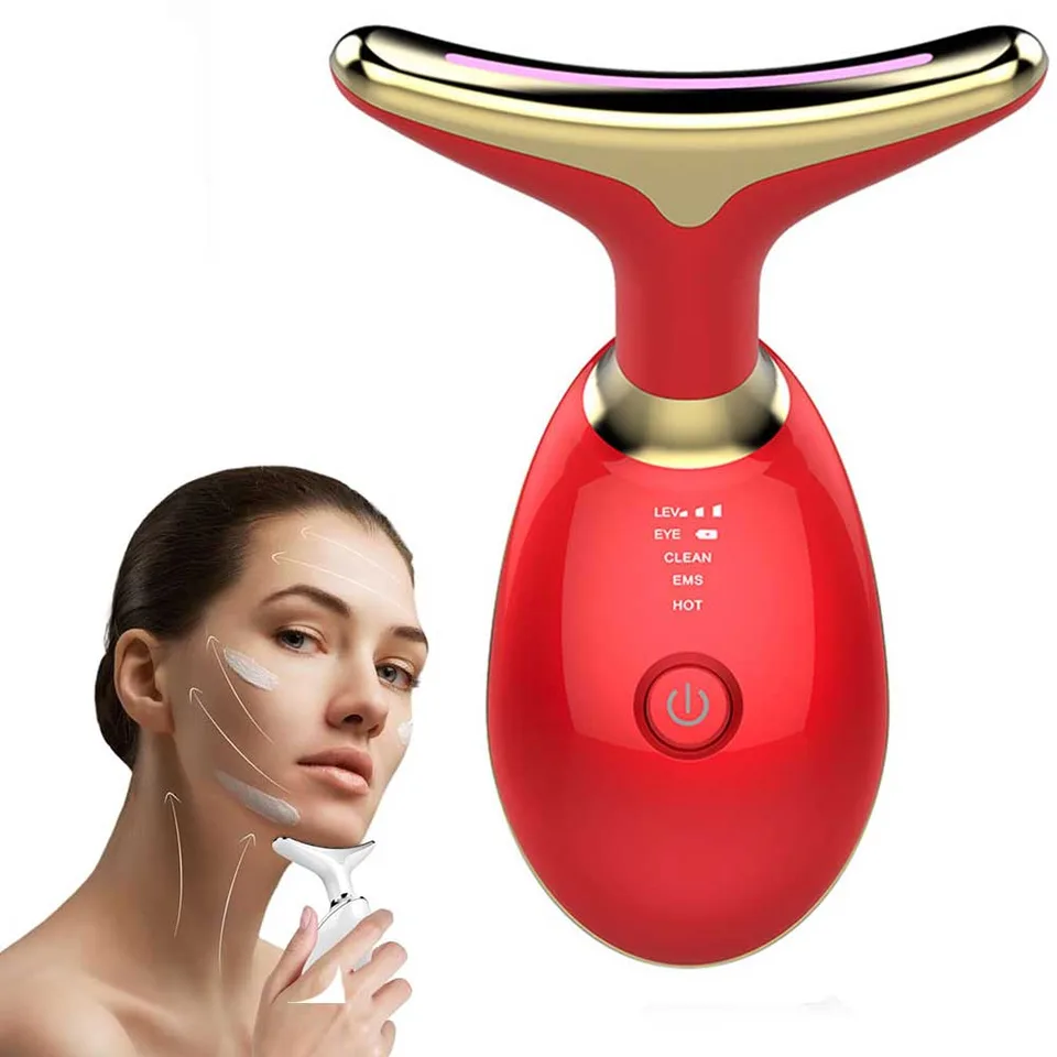 Neck Face Massager Face Sculpting Tool 3 Colour Modes And Vibration For Facial Massager For Double Chin view 3