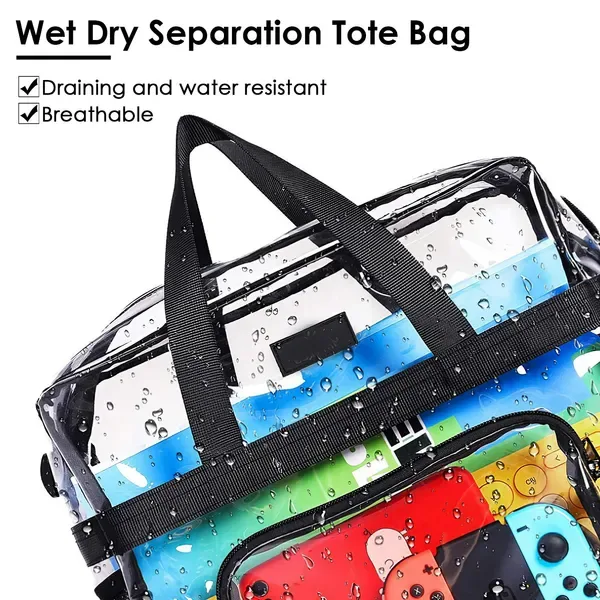Clear Crossbody Bag Stadium Approved Clear Transparent Shoulder Bag See Through Zip Pouch Tote Bag Handbag With 11LBS Load view 4