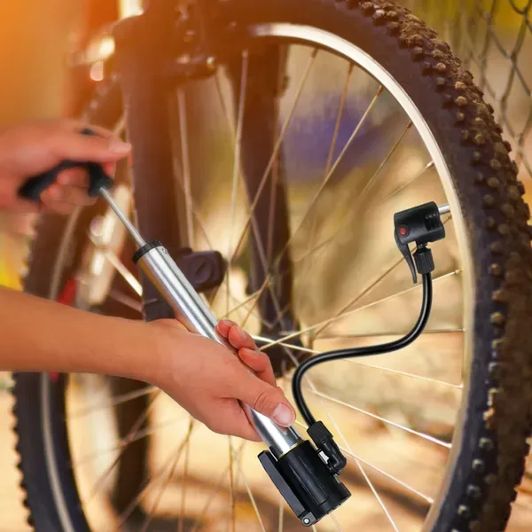 Mini Bike Pump Portable Bicycle Tire Inflator Ball Air Pump W/ Mount Frame For Mountain Road Bike view 2