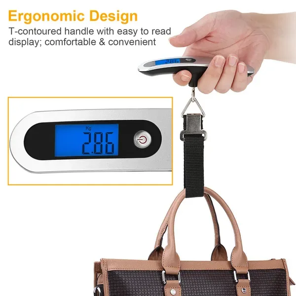 Portable Digital Luggage Scale 50kg 10g LCD Hanging Luggage Scale Electronic Digital Weight Scale For Travel Household view 4