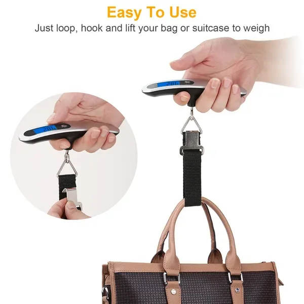 Portable Digital Luggage Scale 50kg 10g LCD Hanging Luggage Scale Electronic Digital Weight Scale For Travel Household view 3