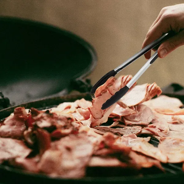 3 Pcs Kitchen Tongs Stainless Steel Locking Food Tongs With Silicon Tips BPA Free Non-Stick BBQ Cooking Grilling Locking Food Tongs view 3