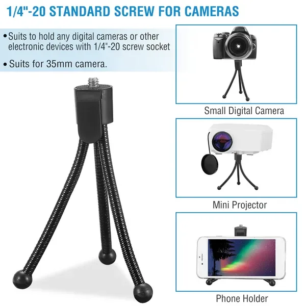 Tripod Stand For Camera Mini Projector Flexible Tripod Holder Heavy Duty Camera Tabletop Mount view 2