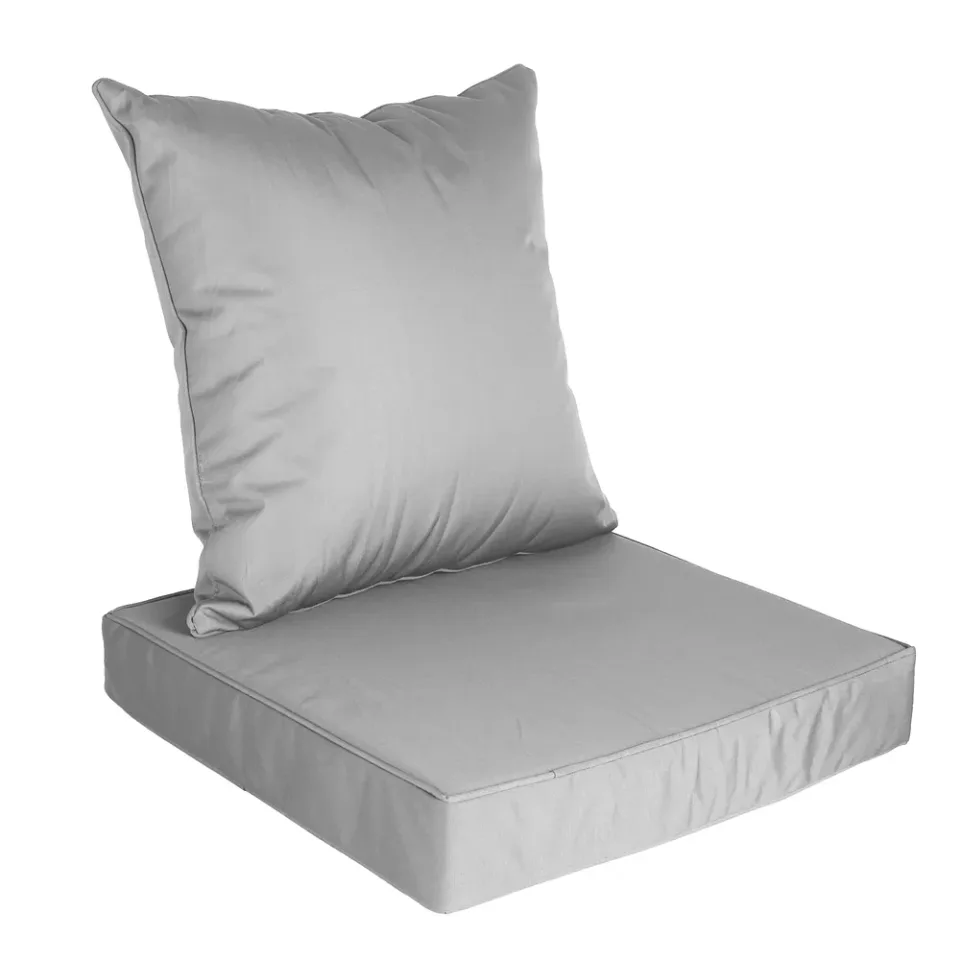 Outdoor Seat Cushion Set Waterproof Patio Furniture Cushion And Back Pillow Fade Resistant Deep Seat Set Chair Pad With Removable Cover For view 4