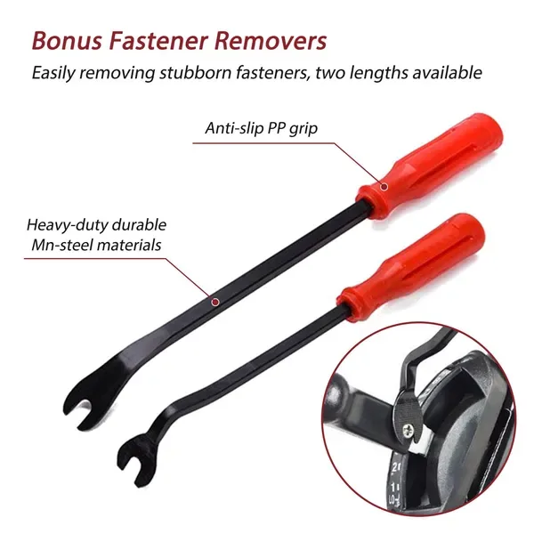 13 Pcs Car Trim Removal Tool Auto Door Panel Clip Dash Plastic Interior Radio Body Open Pry Kit view 3