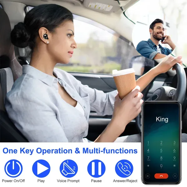 TWS True Wireless V4.2 Earbuds IPX4 In-ear Stereo Earphone Hands-free Deep Bass Earpiece view 3