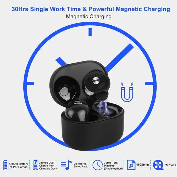 TWS True Wireless V4.2 Earbuds IPX4 In-ear Stereo Earphone Hands-free Deep Bass Earpiece view 4