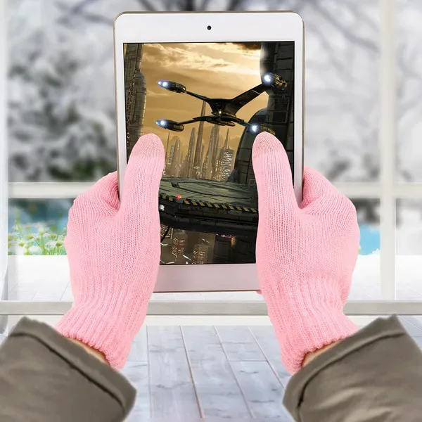 Unisex Winter Knit Gloves Touchscreen Outdoor Windproof Cycling Skiing Winter Warm Gloves view 2