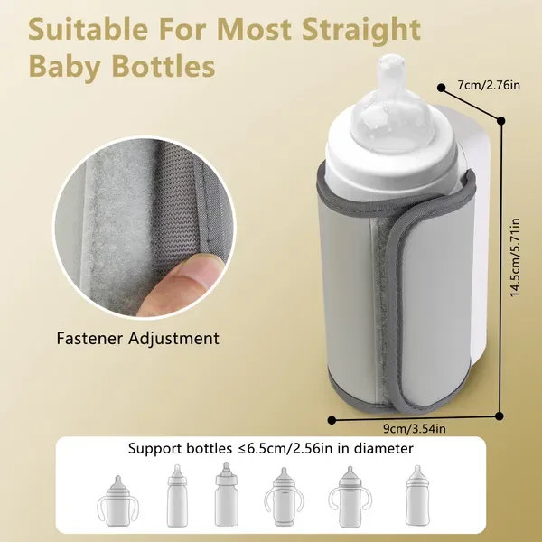 Portable Bottle Warmer On The Go Baby Milk Warmer Milk Formula Warmer For Travel With 6 Heating Levels USB Rechargeable Keep Milk Warm For 5 Hours view 3