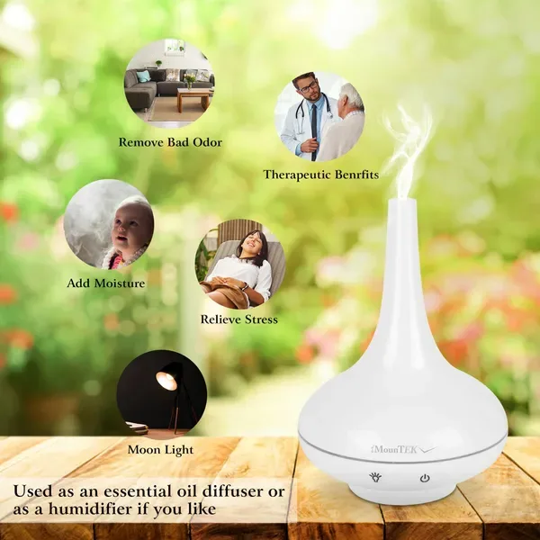 200ml Cool Mist Humidifier Ultrasonic Aroma Essential Oil Diffuser W/7 Color LED Lights Waterless Auto Off For Office Home Room Study Yoga Spa view 2