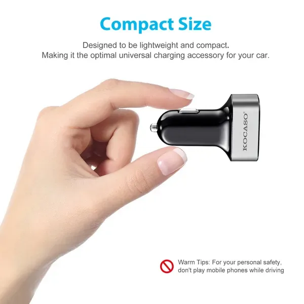 USB Car Charger 30W 5.5A 3 USB Port Cigarette Lighter Charger Adapter view 2