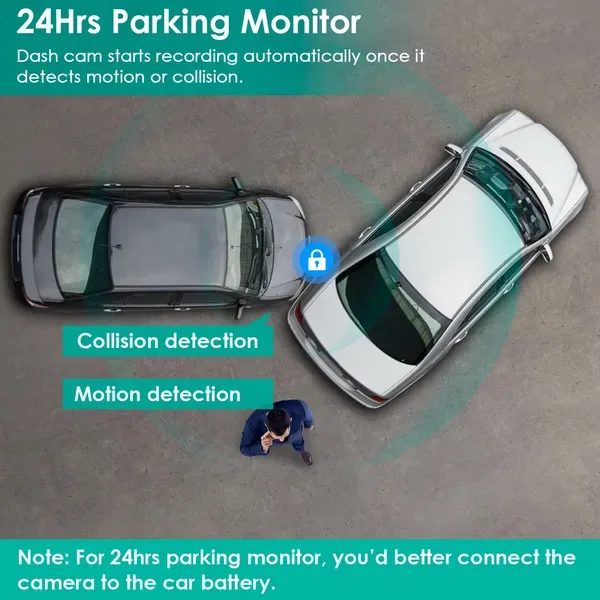 3 Channel Dash Cam Front Inside Rear Vehicle Driving Recorder Car DVR With 32G MMC Card G Sensor Motion Detection Parking Monitor Night Vision Loop Recording view 2