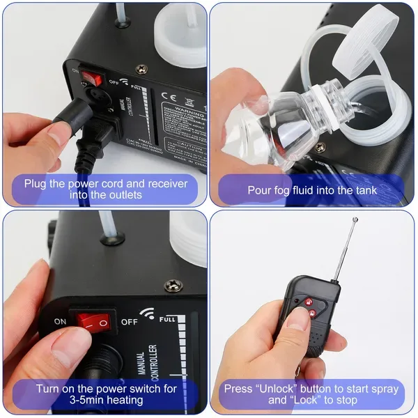 400W Fog Machine RGB LED Party Club DJ Fogger Rapid Heating Remote Control Wedding Stage Smoke Machine view 4