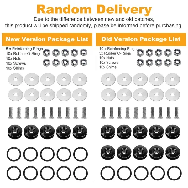5Set Car Quick Release Bumper Fasteners Front Rear Bumper Holders Trunk Fender Hatch Lids Kit view 4