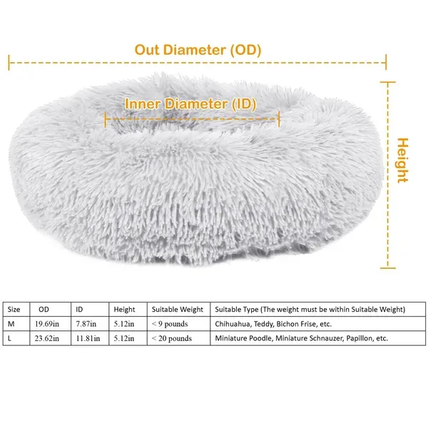 Pet Dog Bed Soft Warm Fleece Puppy Cat Bed Dog Cozy Nest Sofa Bed Cushion L Size view 2