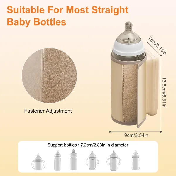 Portable Bottle Warmer With Night Light Baby Milk Warmer Milk Formula Warmer For Home Travel With 6 Heating Levels view 4