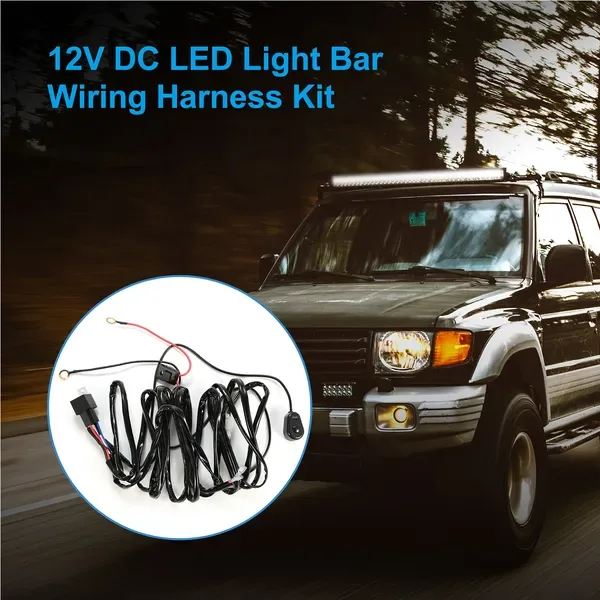 LED Light Bar Wiring Harness Kit 280W 12V 40A Power Relay Fuse On Off Switch 10ft Length Universal Fitment Light Bar Accessories view 3