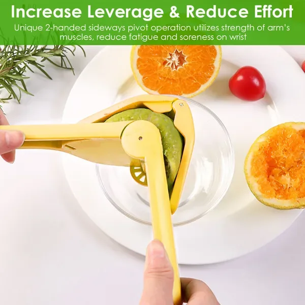Manual Lemon Squeezer Fold Flat Design Effortless Hand Lemon Juicer Squeezer Manual Citrus Juicer With Sideways Pivot Increase Leverage view 4
