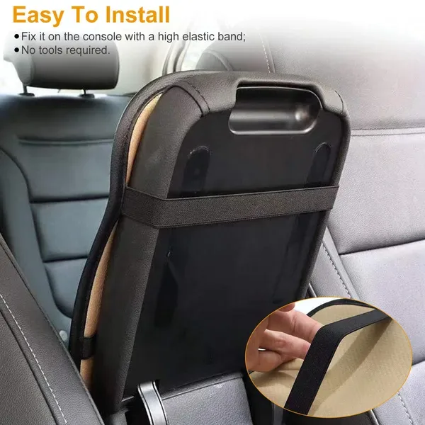 Car Armrest Pad Cover PU Leather Auto Center Console Seat Box Cover Protector Car Accessories Armrest Cushion Pad view 3