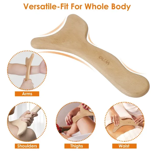 Wood Therapy Massage Tool Lymphatic Drainage Paddle Wooden Scraping Tools Therapy Massager view 4