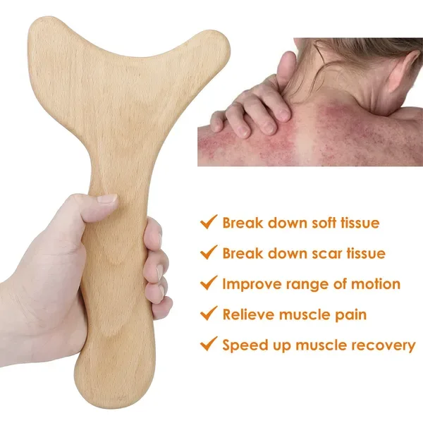 Wood Therapy Massage Tool Lymphatic Drainage Paddle Wooden Scraping Tools Therapy Massager view 3