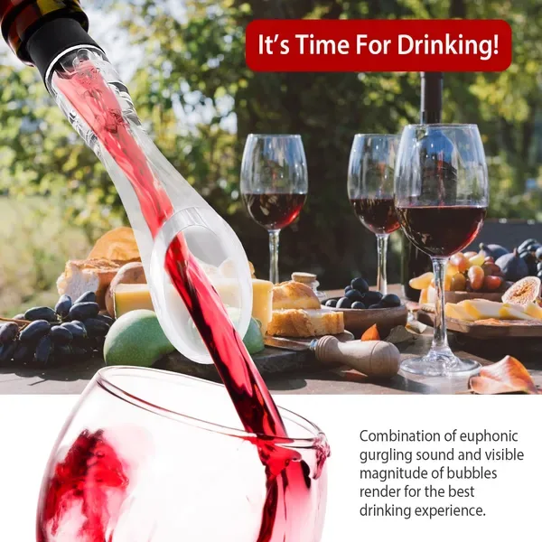 Wine Aerator Pourer Spout Decanter Spout Attachable In-Bottle Wine Drip Stopper view 3