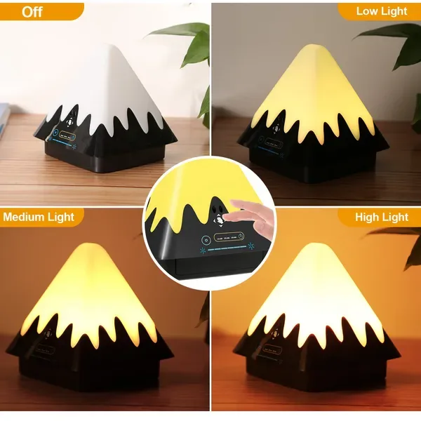 Touch Control Night Light 8-Color Change 6 Level Dimmable Light Brightness Table Lamp Portable Timer Lamp view 3