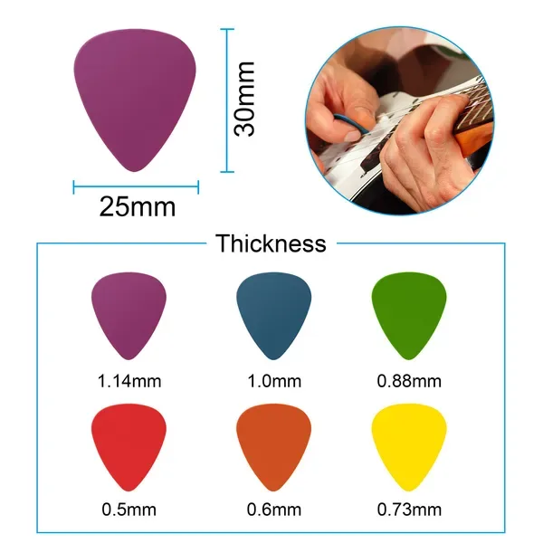 Standard Acoustic Electric Plectrums Guitar Picks 12-Pack view 3