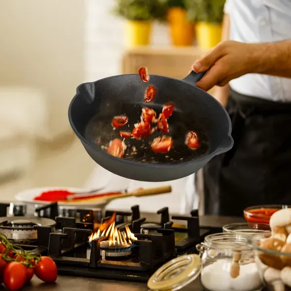 3 Pcs Pre-Seasoned Cast Iron Skillet Set 6/8/10in Non-Stick Oven Safe Cookware Heat-Resistant Frying Pan view 4