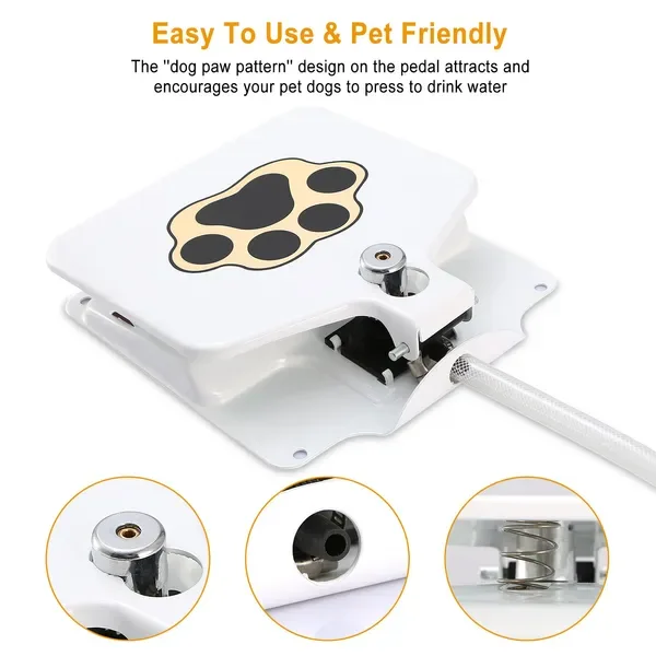 Dog Water Fountain Outdoor Dog Pet Water Dispenser Step-on Activated Sprinkler view 2
